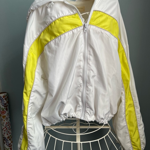 Yellow and white cropped windbreaker, Urban Outfitters, size S - Picture 6 of 7